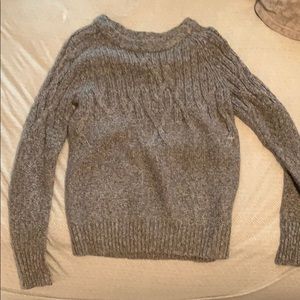 Grey knitted sweater